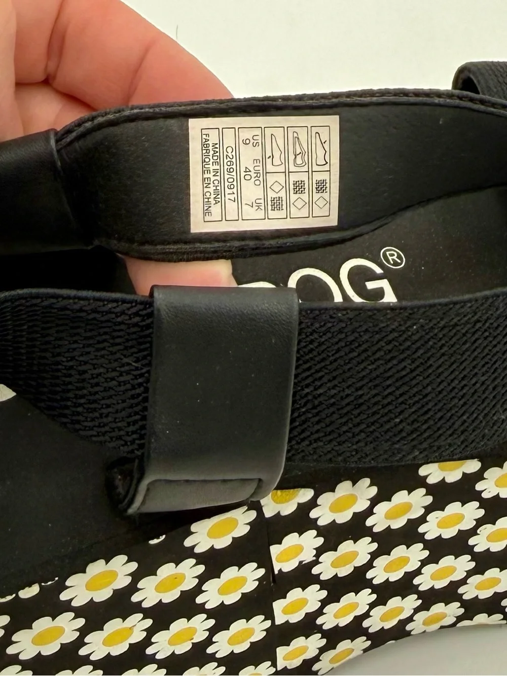 RocketDog Black and Yellow Daisy Platform Wedges